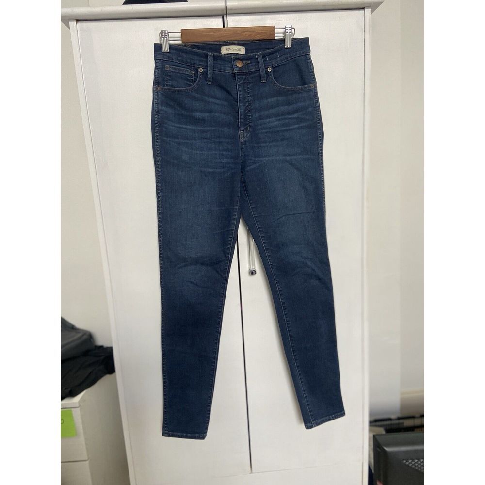 Madewell Women's 10" High-Rise Skinny Denim Jeans Size 29 Tall Dark Wash
